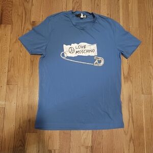 Blue Love Moschino tee- Men size Large